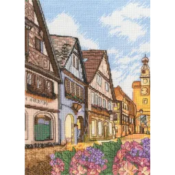 Siuvinėjimo kryželiu rinkiniai "Senamiesčio gatvė" 20,5х29 cm RTOM955