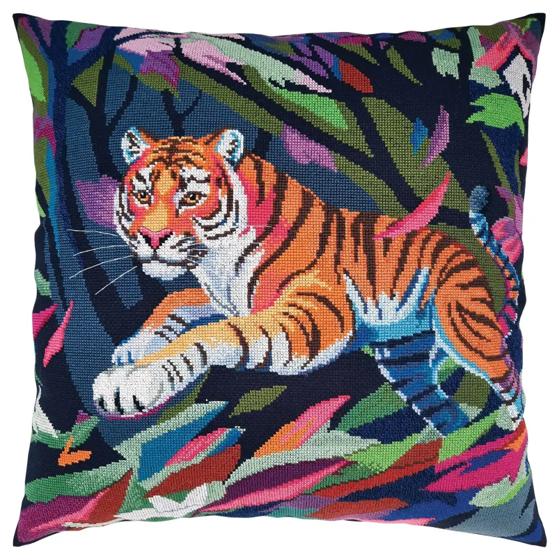 Kits de point de croix "Tigre du Bengale" 40x40 cm RTOCU096