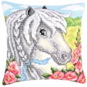 Kit coussin Cheval blanc 40 X 40 cm CDA5207