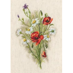 Kit de point de croix "BOUQUET AUX MARGUERITES" RTOM526
