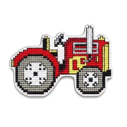 Cross-stitch kit with perforated wooden form EHW043