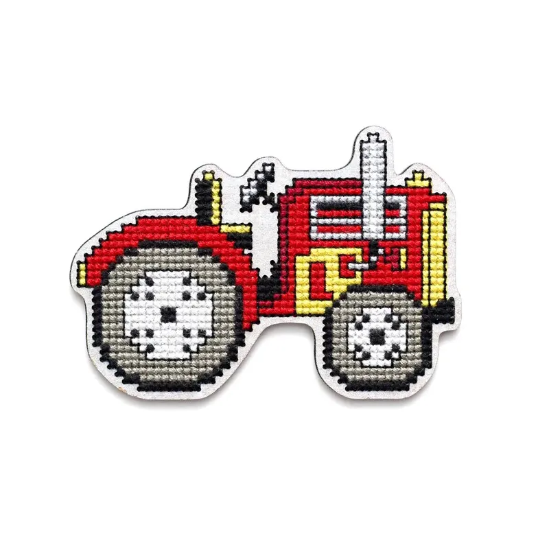 Cross-stitch kit with perforated wooden form EHW043