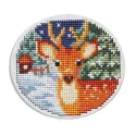 Cross-stitch kit with perforated wooden form EHW039