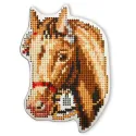 Cross-stitch kit with perforated wooden form EHW035