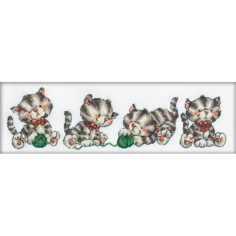 Cross-Stitch Kit "Four Kittens" M160