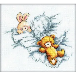 Kryželių siuvinėjimo rinkinys „Baby sleeps“ M156