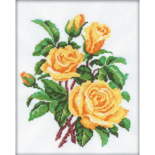 Kreuzstich-Set "Gelbe Rosen" RTOM143