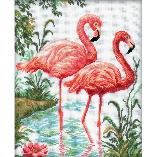 Kit de point de croix "Flamant rose" RTOM106