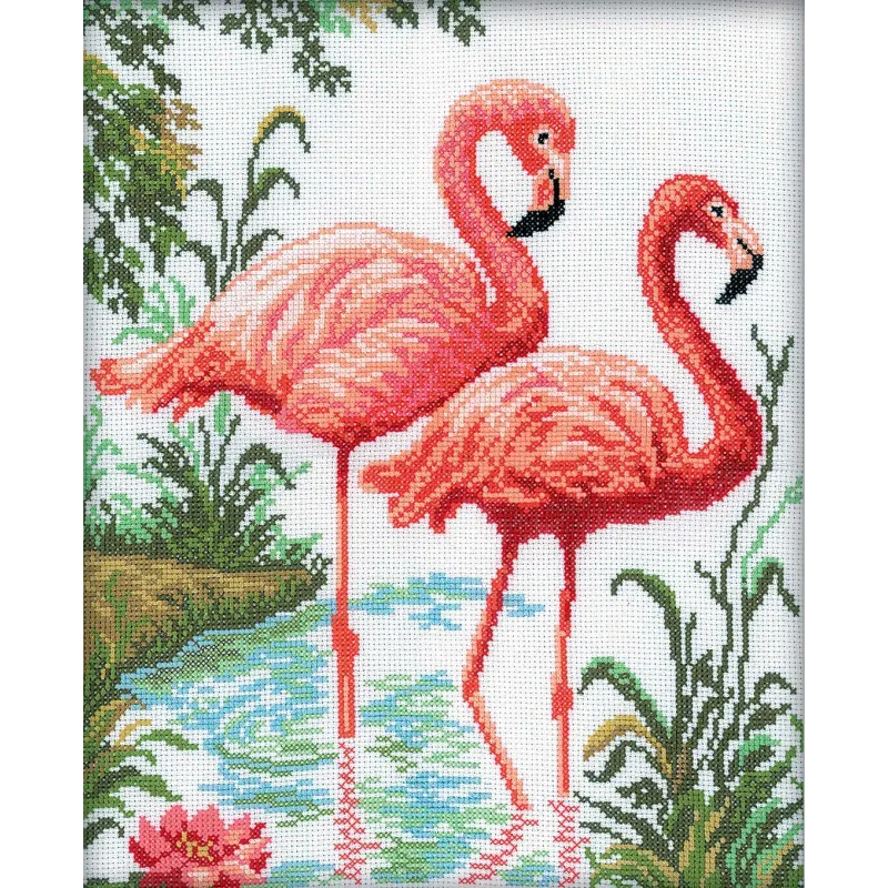 Kit de point de croix "Flamant rose" RTOM106