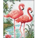 Kit de point de croix "Flamant rose" RTOM106