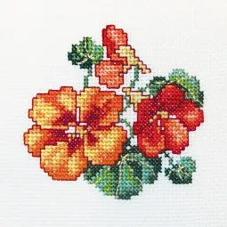 Kryželiu siuvinėjimo rinkinys "Nasturtium" RTOH244