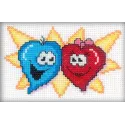 Cross-stitch Kit "Lovely hearts" H117