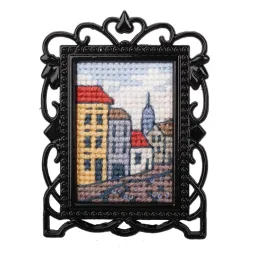 Miniature embroidery & cross stitch kit with frame RTOFA022