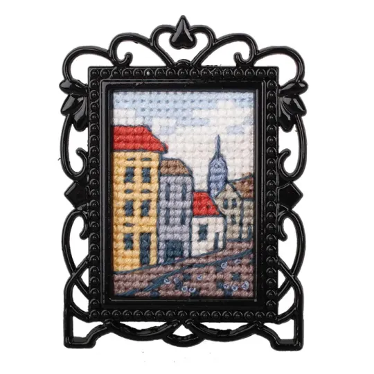 Miniature embroidery & cross stitch kit with frame RTOFA022