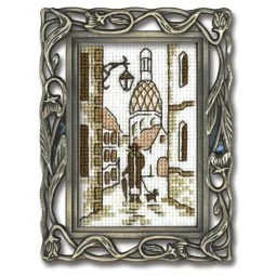 Miniature embroidery & cross stitch kit with frame FA014