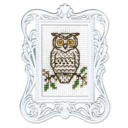 Miniature embroidery & cross stitch kit with frame RTOFA010