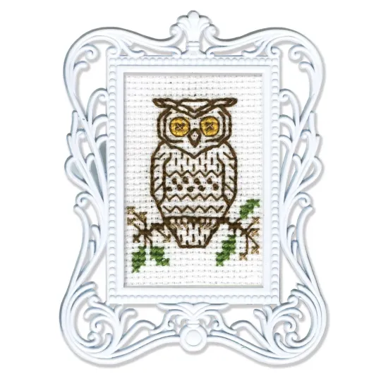 Miniature embroidery & cross stitch kit with frame RTOFA010