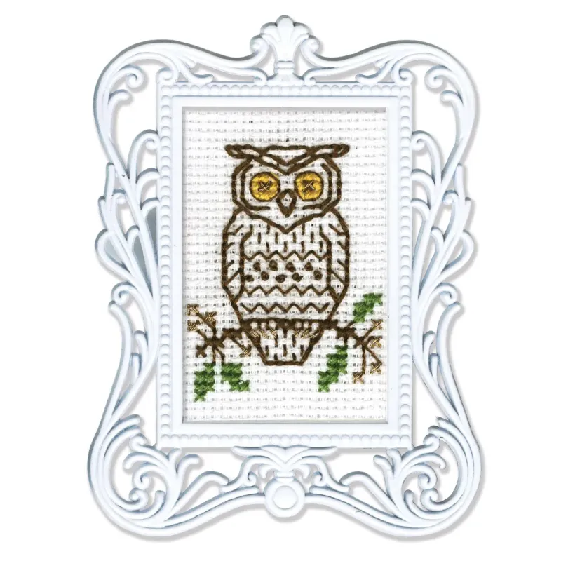 Miniature embroidery & cross stitch kit with frame RTOFA010