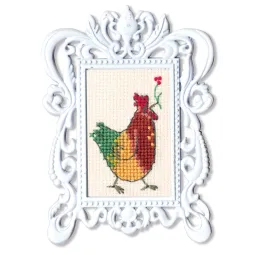 Miniature embroidery & cross stitch kit with frame FA006
