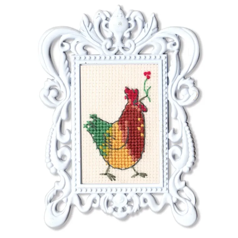 Miniature embroidery & cross stitch kit with frame FA006