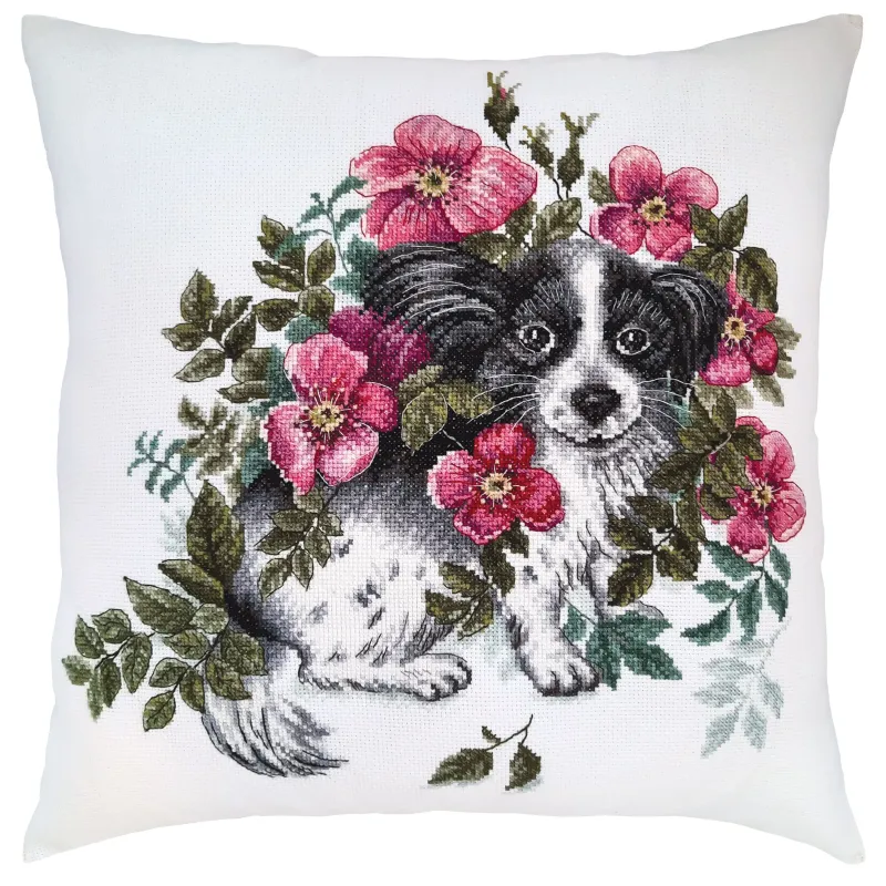 Kryželiu siuvinėjimo rinkinys "Laimingas šuniukas" RTOCU078