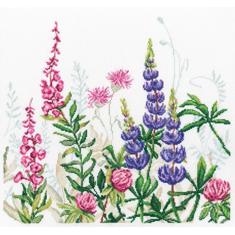 Cross-stitch kit „Lupins” CU073