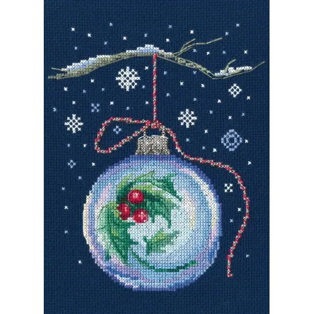 Cross-stitch kit "Ball with a sprig of holly" C291