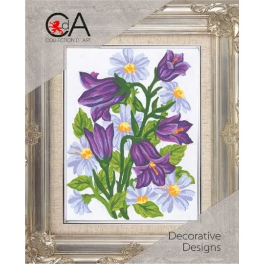 Tapestry Kit with printed canvas 14x18 Bluebells CDA3041K