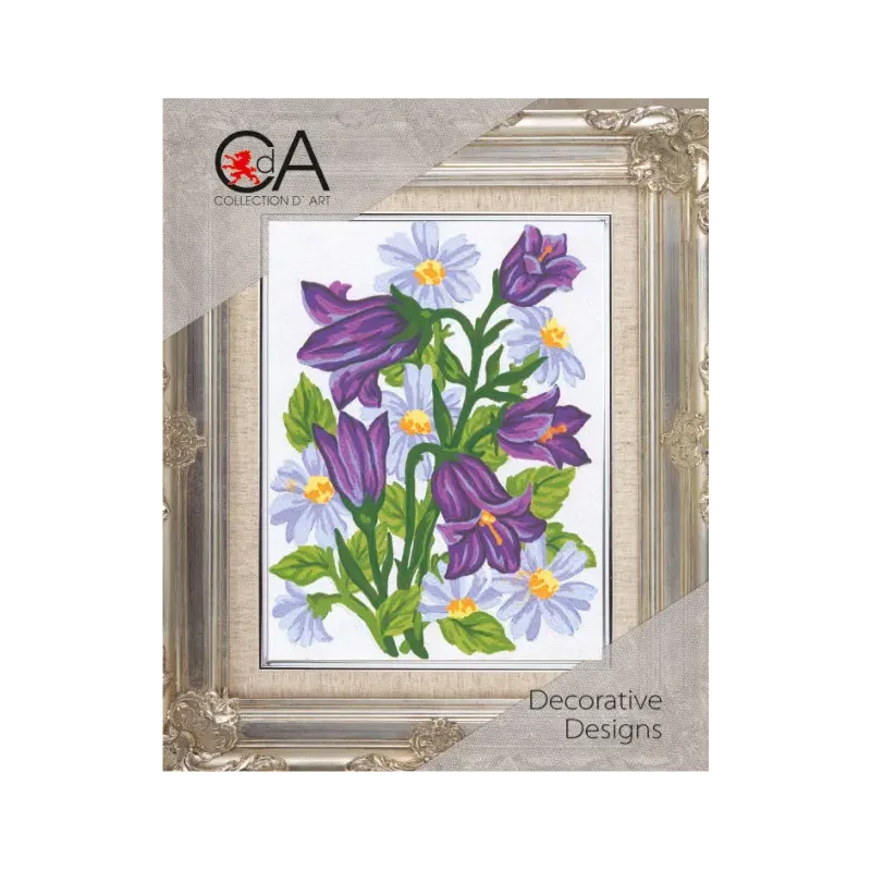 Tapestry Kit with printed canvas 14x18 Bluebells CDA3041K