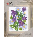 Kit de tapisserie avec toile imprimée 14x18 Campanules CDA3041K