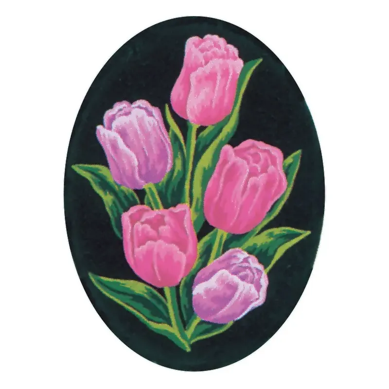 Gedruckte Leinwand 18x24 Tulpen, Oval CDA7012