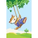 Printed Canvas 22x30 Kitten on a Swing CDA6273