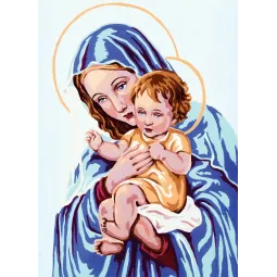 Toile imprimée 22x30 Madonna et enfant CDA6224
