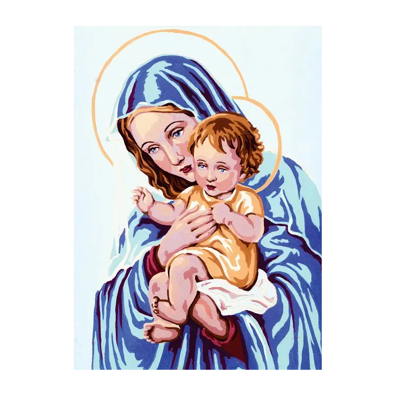 Gedruckte Leinwand 22x30 Madonna und Kind CDA6224