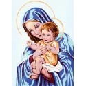 Gedruckte Leinwand 22x30 Madonna und Kind CDA6224