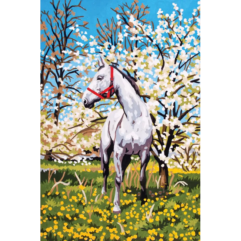 Toile imprimée 22x30 Cheval dans le verger CDA6172