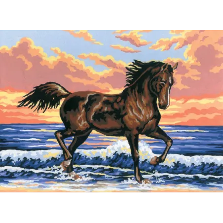 Printed Canvas 22x30 Black Stallion CDA6031