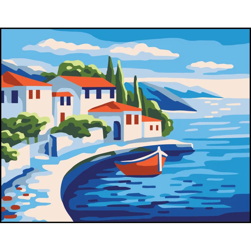 Printed Canvas 14x18 Scarlet roofs CDA3385