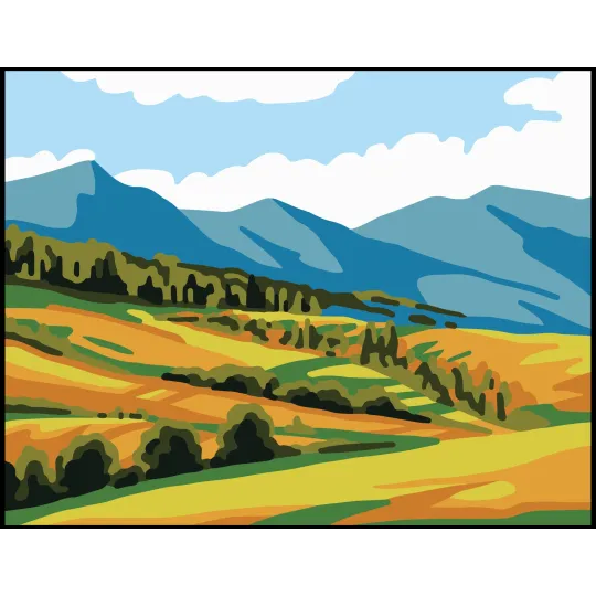 Printed Canvas 14x18 Golden fields CDA3381