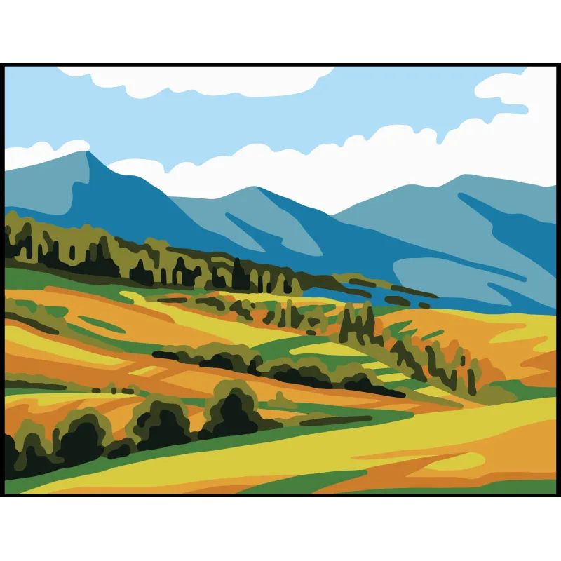 Printed Canvas 14x18 Golden fields CDA3381