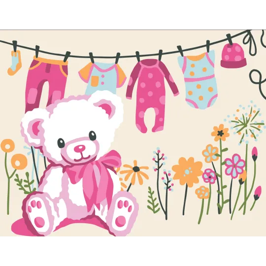 Toile imprimée 14x18 Félicitations pour la fille ! CDA3368