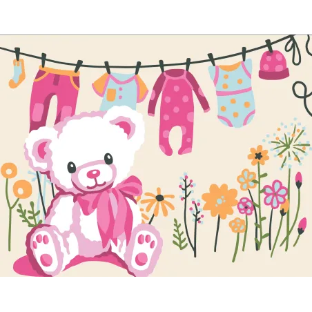 Toile imprimée 14x18 Félicitations pour la fille ! CDA3368