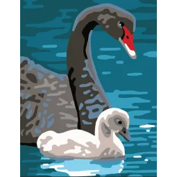 Печатный холст 14x18 Лебеди CDA3343