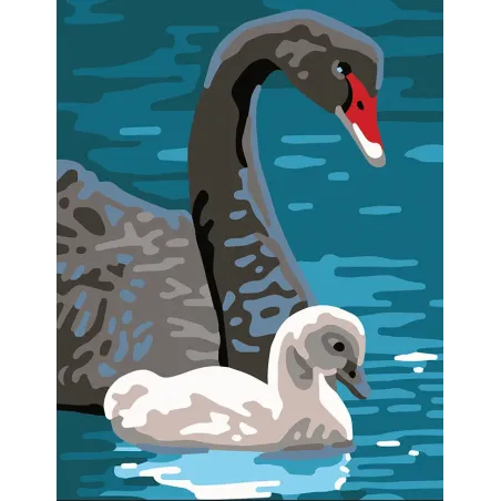 Printed Canvas 14x18 Swans CDA3343