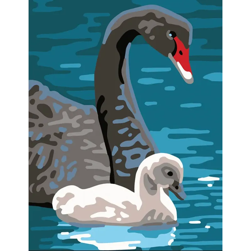 Toile imprimée 14x18 Cygnes CDA3343