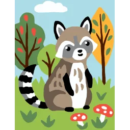 Printed Canvas 14x18 Raccoon CDA3322