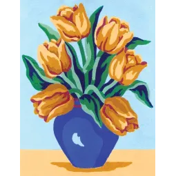 Toile Imprimée 14x18 Tulipes Jaunes CDA3240