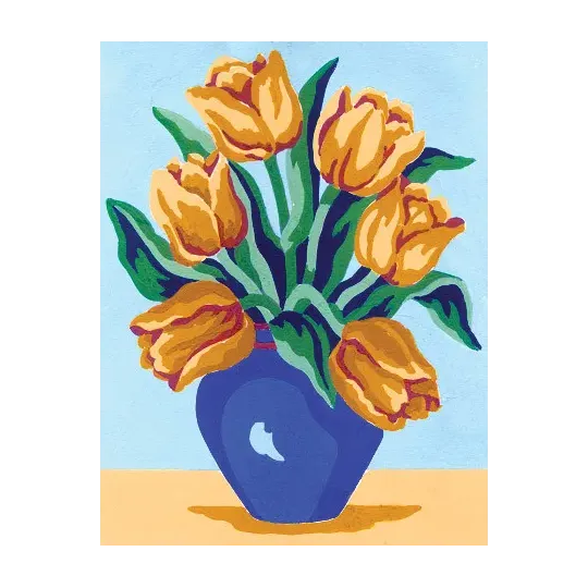 Bedruckte Leinwand 14x18 Gelbe Tulpen CDA3240