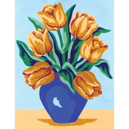 Bedruckte Leinwand 14x18 Gelbe Tulpen CDA3240