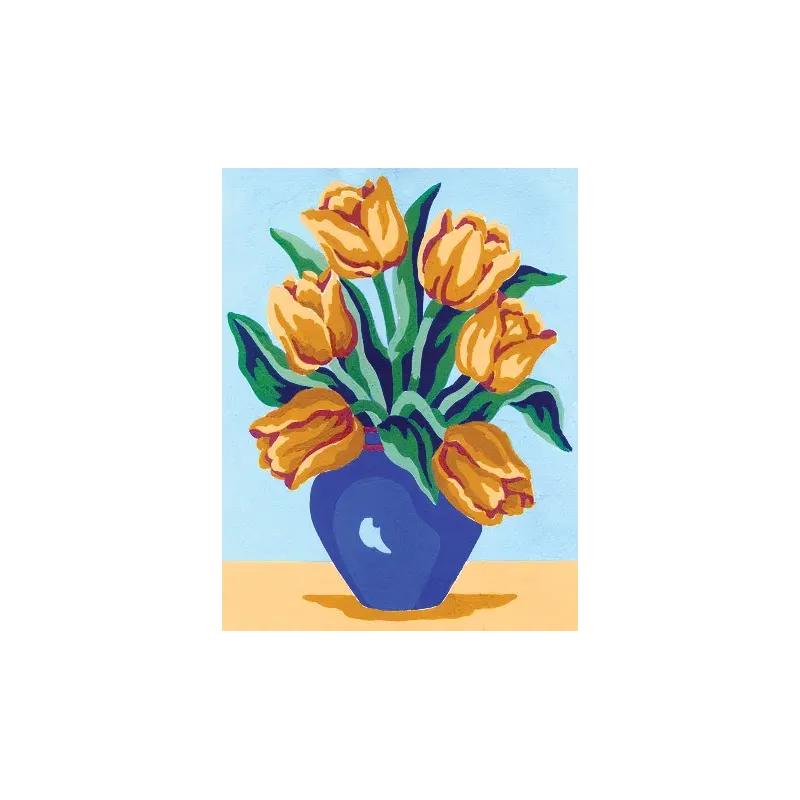 Toile Imprimée 14x18 Tulipes Jaunes CDA3240